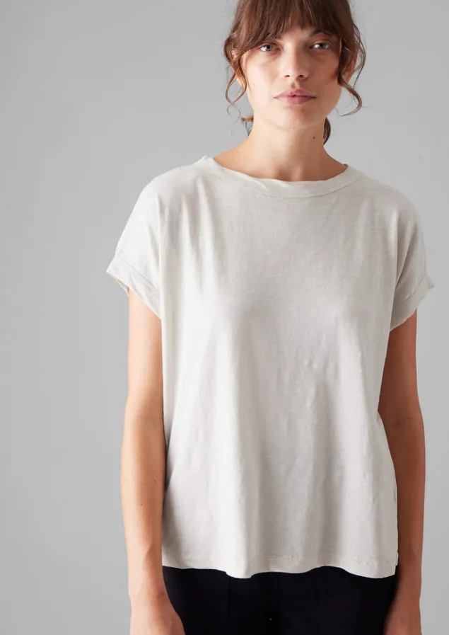 Jersey | Tops & Tees-TOAST Alda Organic Cotton Easy Tee Pebble