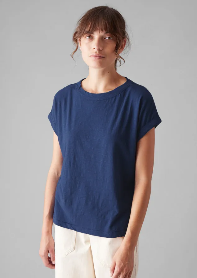 alda_organic_cotton_easy_tee_4-1.webp Jersey | Tops & Tees-TOAST Alda Organic Cotton Easy Tee Thistle