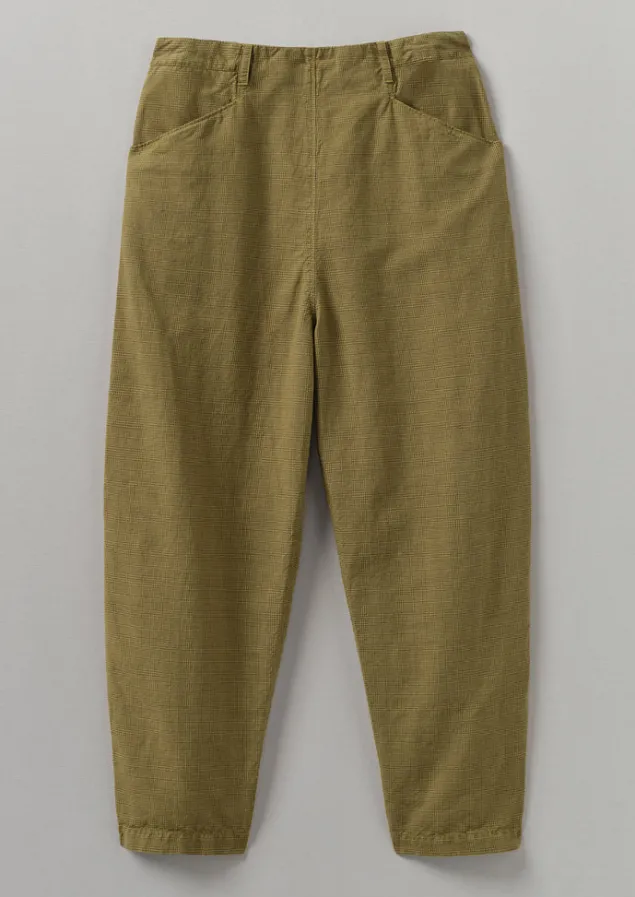 alix_cotton_check_trousers_7.webp Linen | Trousers-TOAST Alix Cotton Check Trousers GoldenOlive