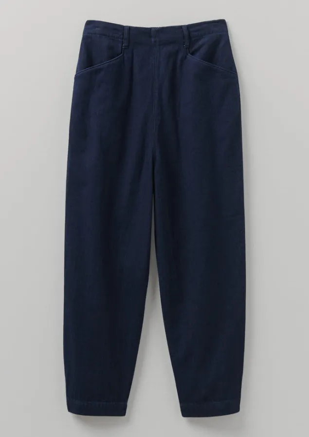 Workwear | Trousers-TOAST Alix Twill Trousers Indigo