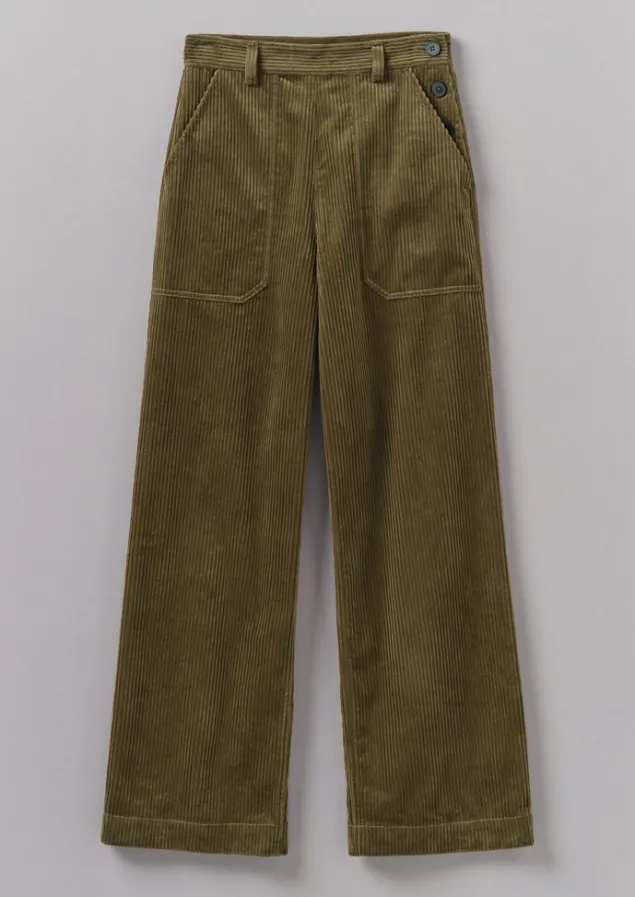 Cord | Workwear-TOAST Annie Organic Cord Full Length Trousers Barley
