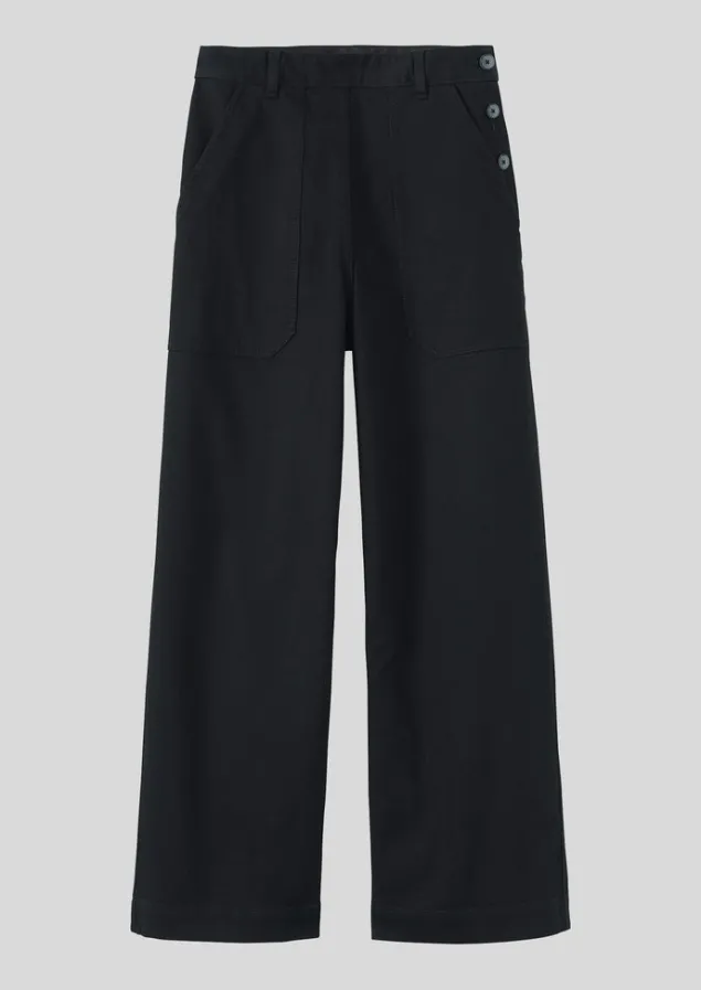 Denim | Workwear-TOAST Annie Organic Denim Side Button Jeans Black
