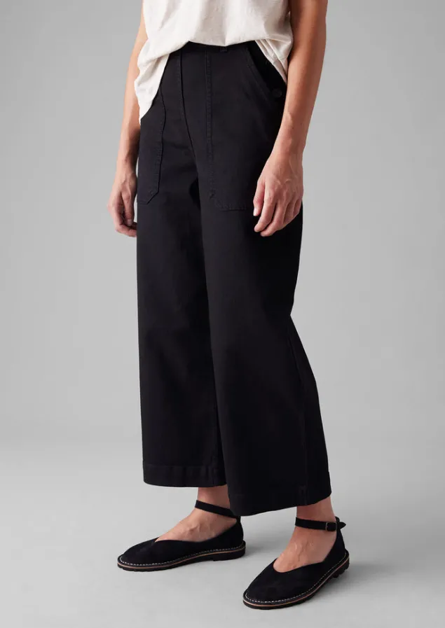 Denim | Workwear-TOAST Annie Organic Denim Side Button Jeans Black
