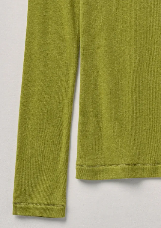 aster_wool_lyocell_high_neck_tee_4-1.webp Jersey | Tops & Tees-TOAST Aster Wool Lyocell High Neck Tee Pea