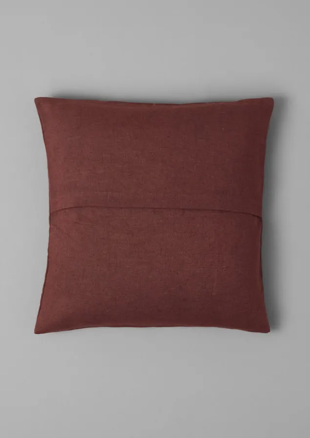 basri_hand_embroidered_cushion_cover_7-3.webp Textiles | Cushions & Covers-TOAST Basri Hand Embroidered Cushion Cover Conker