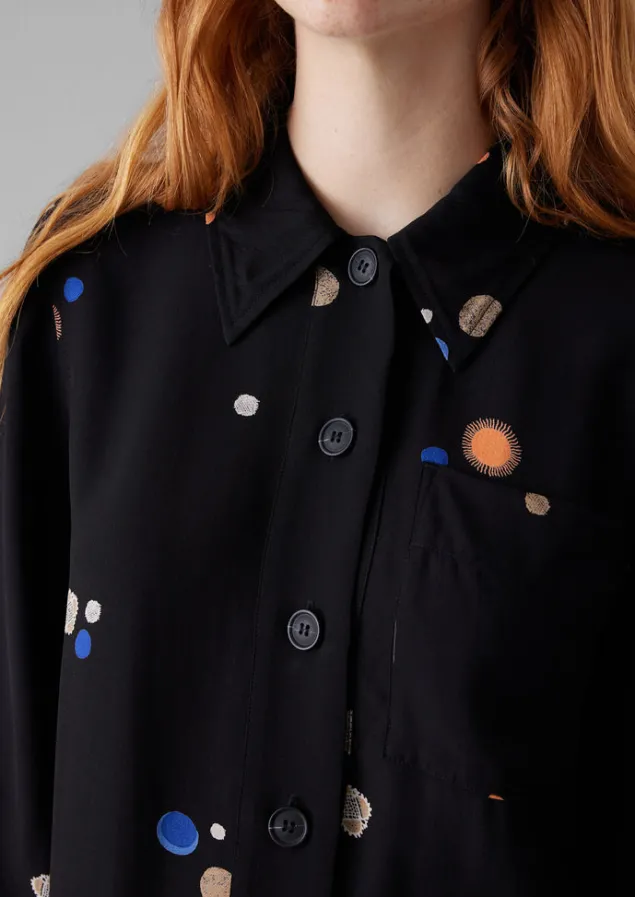 baya_cosmic_dot_print_shirt_2.webp Shirts | Tops & Tees-TOAST Baya Cosmic Dot Print Shirt Black