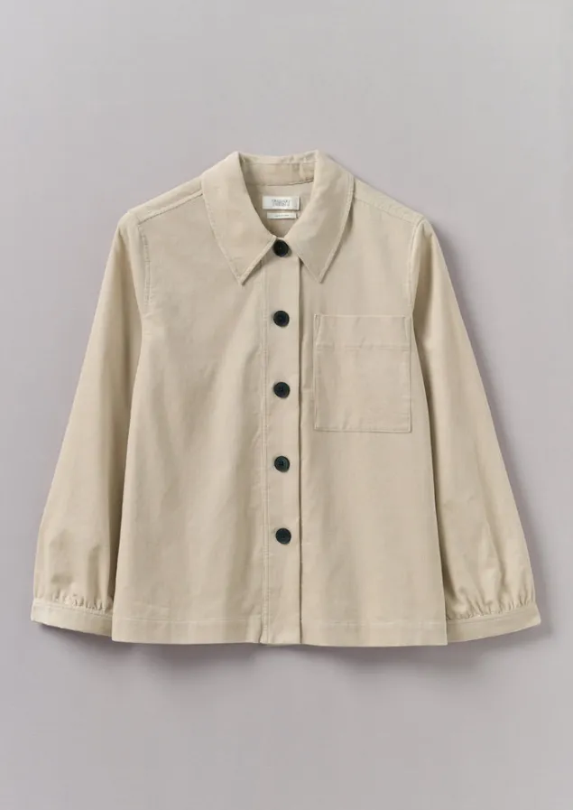 Cord | Workwear-TOAST Baya Patch Pocket Organic Cord Shirt Moonstone