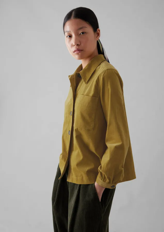 baya_patch_pocket_organic_cord_shirt_6-1.webp Cord | Workwear-TOAST Baya Patch Pocket Organic Cord Shirt GoldenOlive