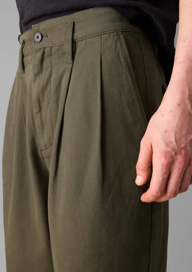 bill_cotton_wide_leg_trousers_2-4.webp Trousers-TOAST Bill Cotton Wide Leg Trousers DarkOlive