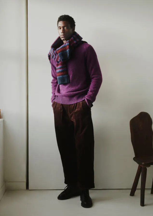 Cord | Trousers-TOAST Bill Organic Cord Wide Leg Trousers Chestnut