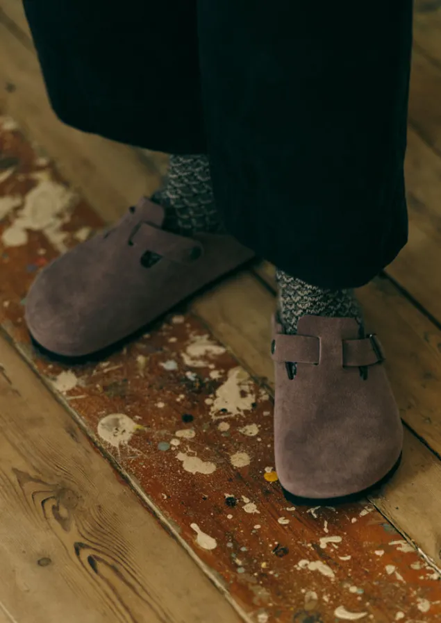 Shoes | Slippers-TOAST Birkenstock Boston Suede Clogs FadedPurple