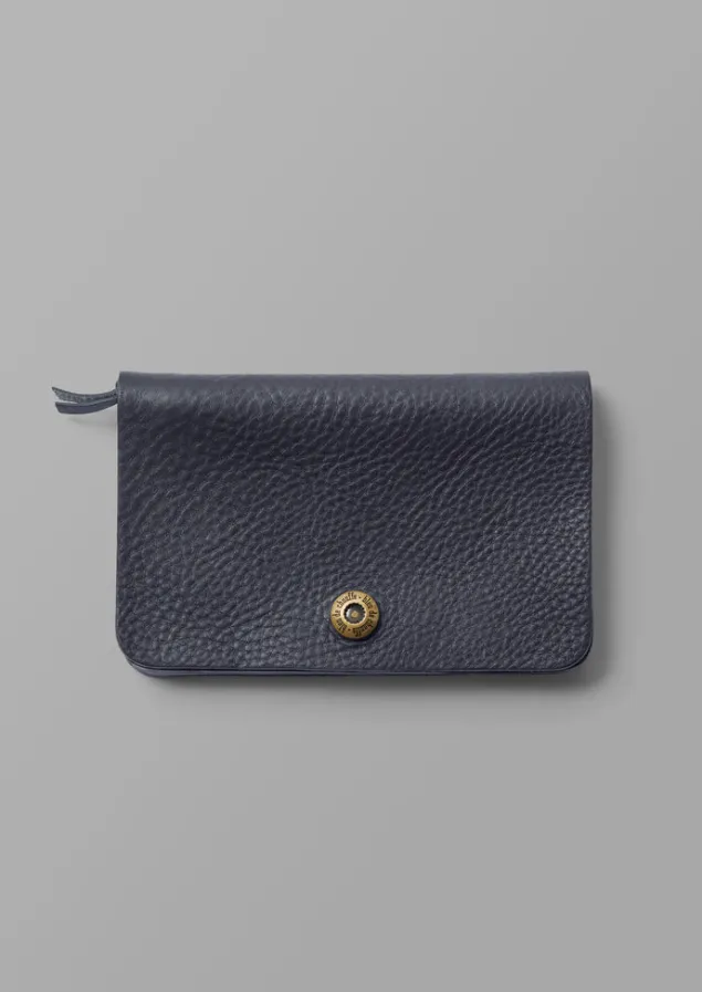 Bags & Belts-TOAST Bleu De Chauffe Leather Wallet Marine