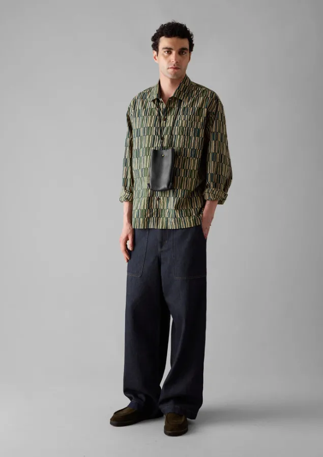 block_print_irregular_check_shirt_7.webp Shirts-TOAST Block Print Irregular Check Shirt GoldenSand