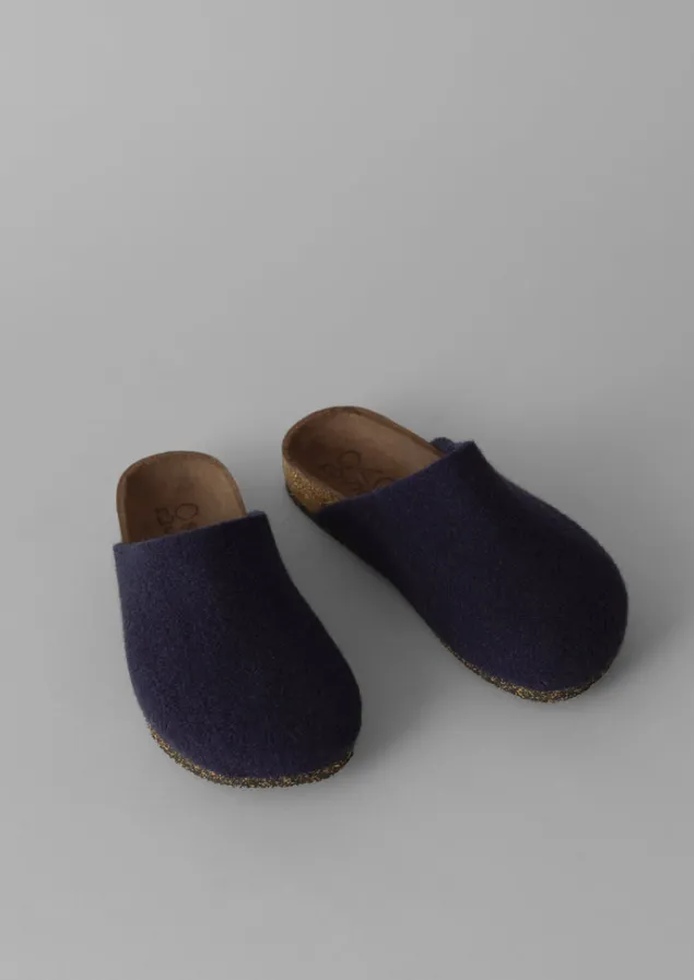 Slippers | Nightwear-TOAST Bosabo Felt Slippers Indigo