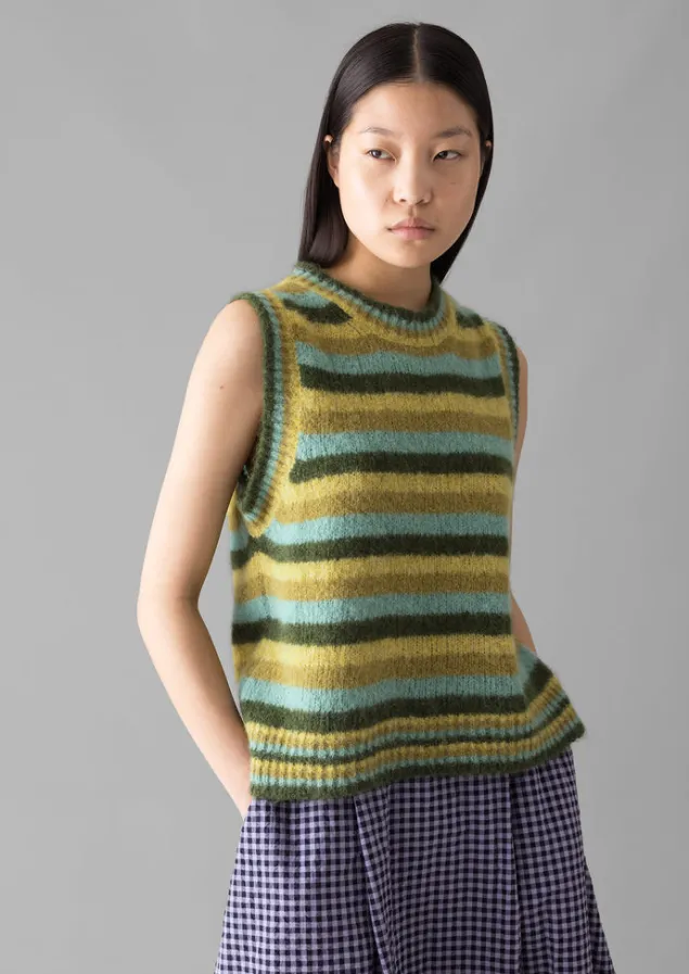 brushed_alpaca_blend_stripe_tank_3.webp Knitwear-TOAST Brushed Alpaca Blend Stripe Tank OliveMulti