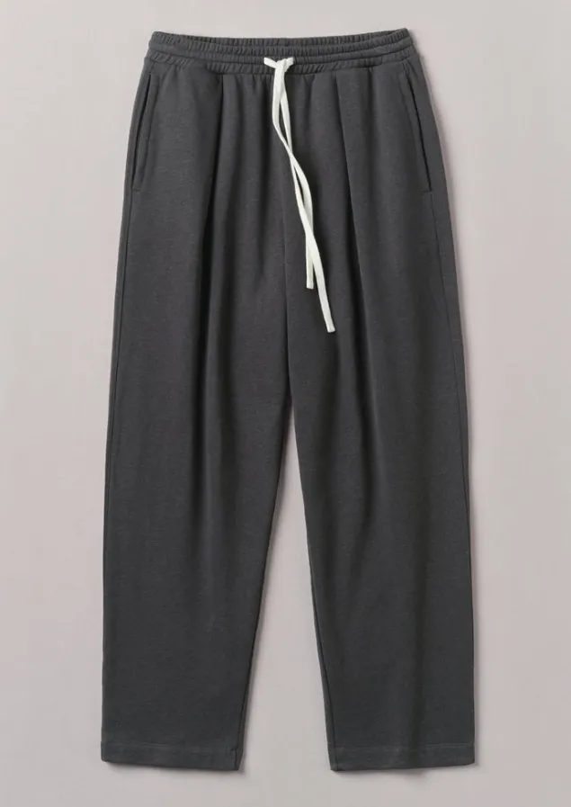 Loungewear | Trousers-TOAST Brushed Cotton Hemp Lounge Trousers Charcoal
