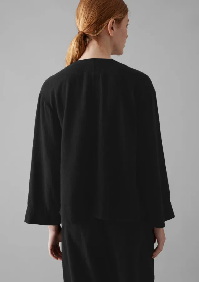 brushed_cotton_linen_herringbone_top_3.webp Linen | Loungewear-TOAST Brushed Cotton Linen Herringbone Top Slate