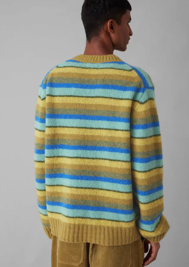 brushed_stripe_sweater_4.webp Knitwear-TOAST Brushed Stripe Sweater MustardMulti