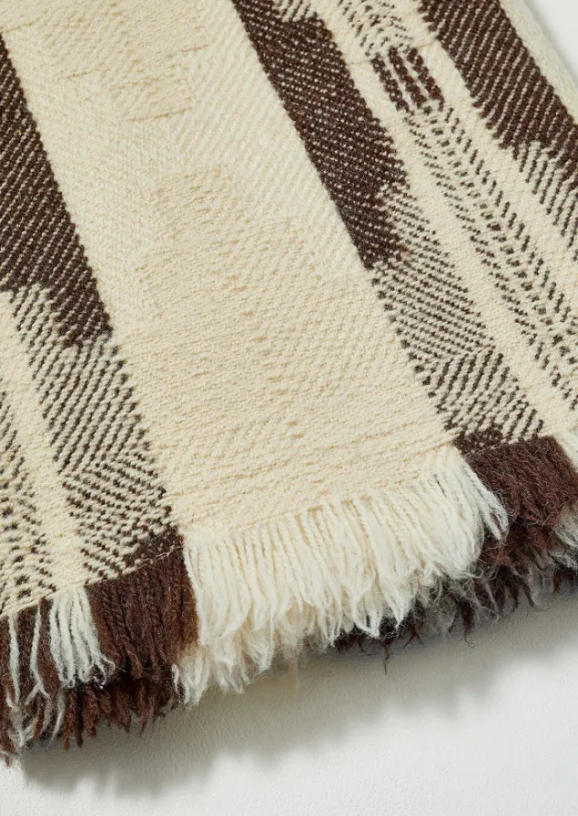 bulgarian_wool_blanket_2-1.webp Textiles | Blankets & Throws-TOAST Bulgarian Wool Blanket Ecru/Brown