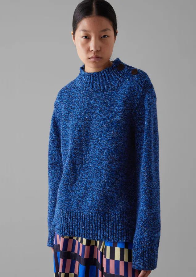 button_shoulder_marled_donegal_wool_sweater_2.webp Knitwear-TOAST Button Shoulder Marled Donegal Wool Sweater BlueMarl