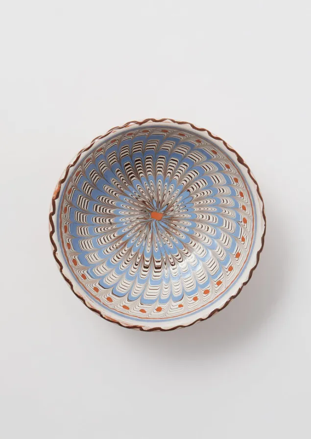 Ceramics | Tableware-TOAST Casa de Folklore Horezu Bowl Blue/Coral/White