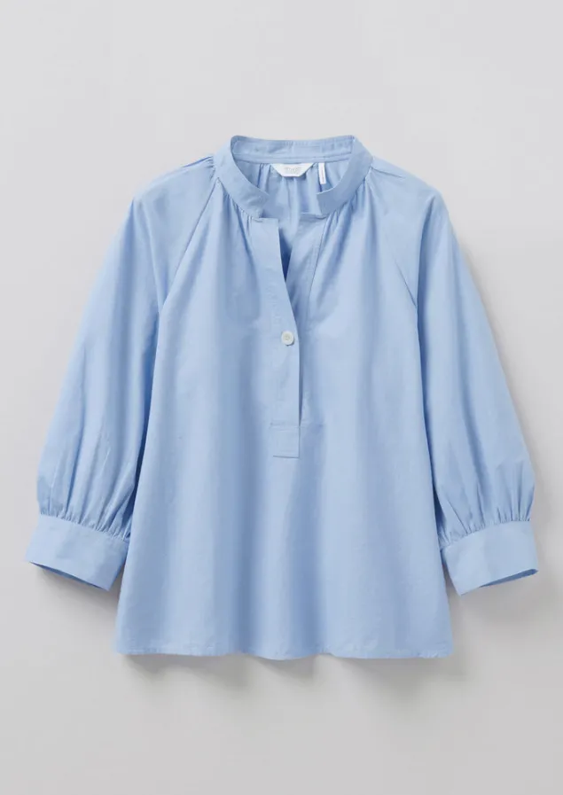 Shirts | Tops & Tees-TOAST Catrin Cotton Oxford Easy Shirt Chambray