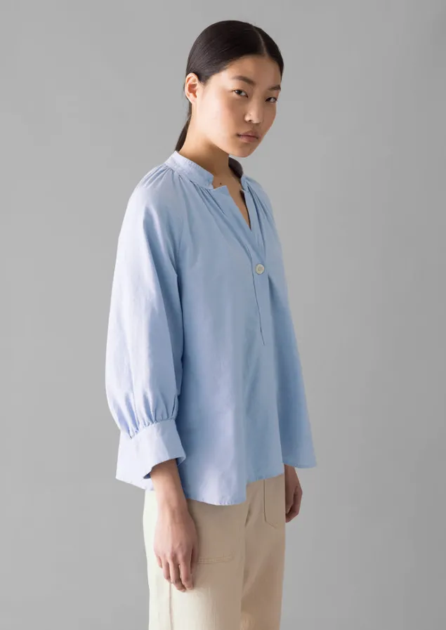 catrin_cotton_oxford_easy_shirt_6.webp Shirts | Tops & Tees-TOAST Catrin Cotton Oxford Easy Shirt Chambray