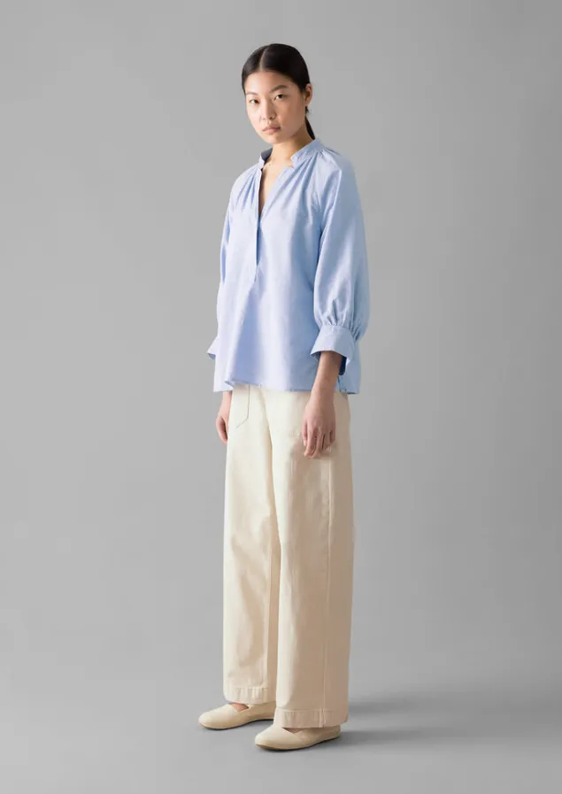 catrin_cotton_oxford_easy_shirt_7.webp Shirts | Tops & Tees-TOAST Catrin Cotton Oxford Easy Shirt Chambray