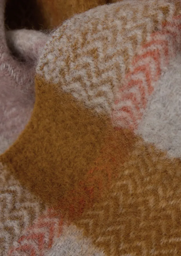 chevron_check_wool_blanket_5-1.webp Textiles | Blankets & Throws-TOAST Chevron Check Wool Blanket Caramel/Mauve
