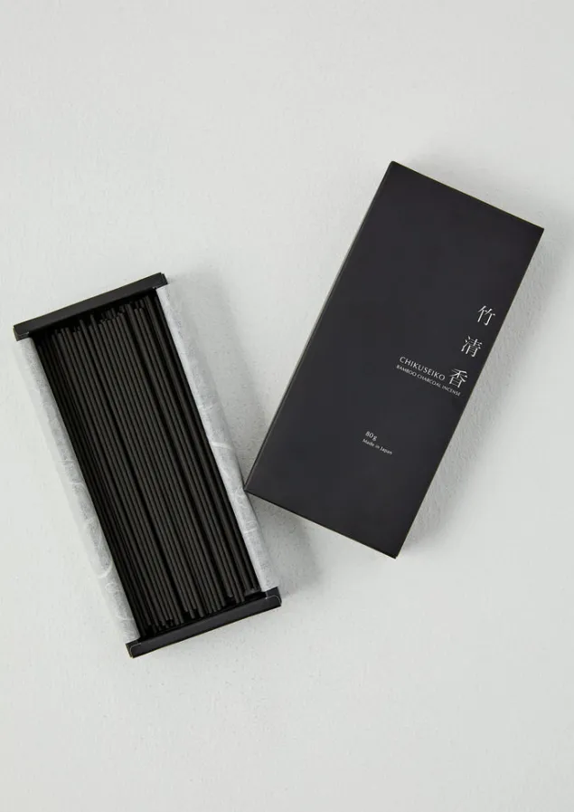 chikuseiko_bamboo_charcoal_incense_4.webp Bathroom | Candles & Holders-TOAST Chikuseiko Bamboo Charcoal Incense Sandalwood