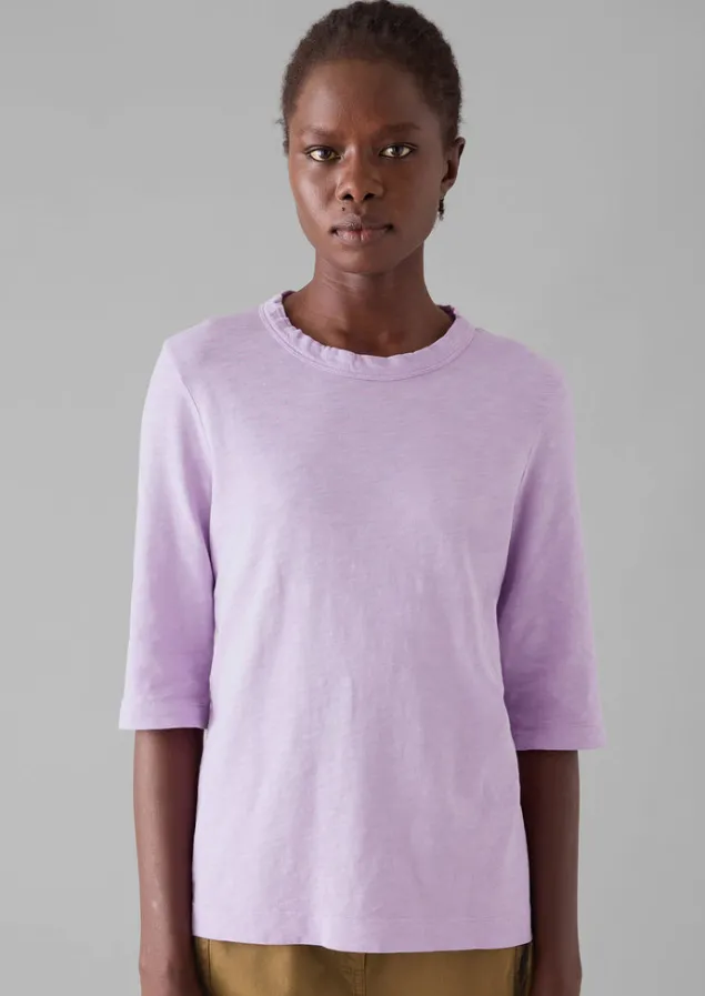 Jersey | Tops & Tees-TOAST Cleo Garment Dyed Organic Cotton Tee Lupine