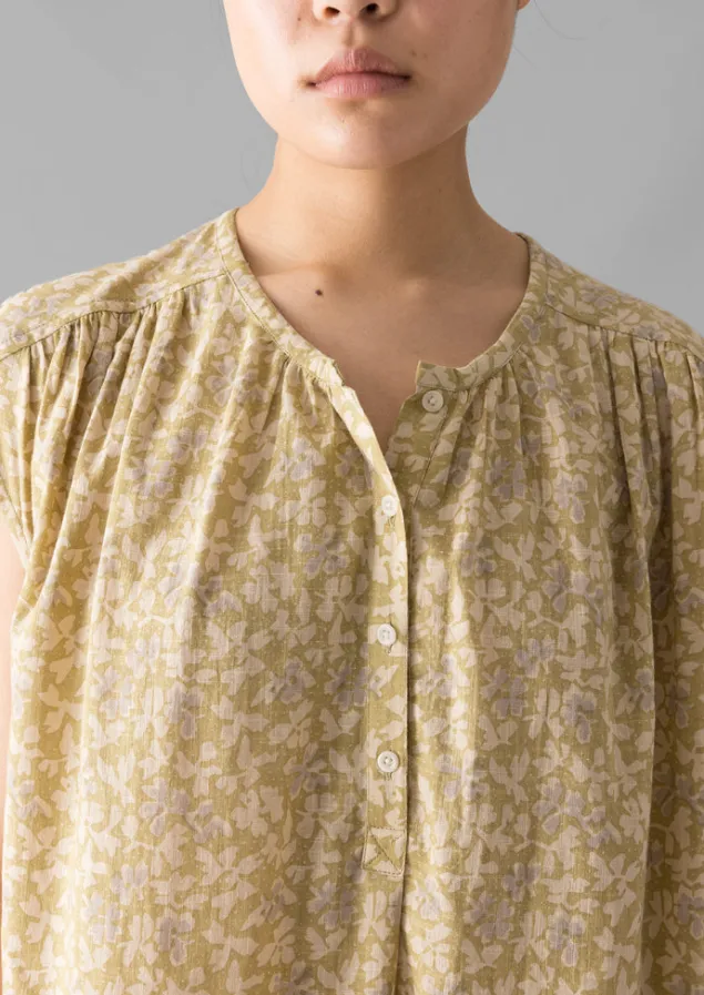 collage_floral_cotton_nightdress_7.webp Nightwear | Loungewear-TOAST Collage Floral Cotton Nightdress PaleGold