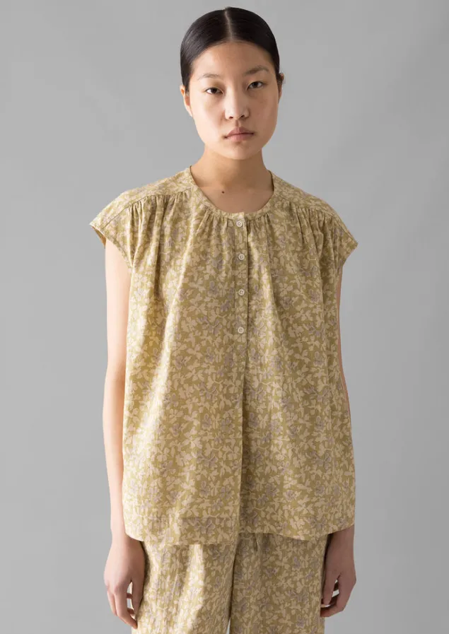 collage_floral_cotton_pyjamas_5.webp Nightwear-TOAST Collage Floral Cotton Pyjamas PaleGold