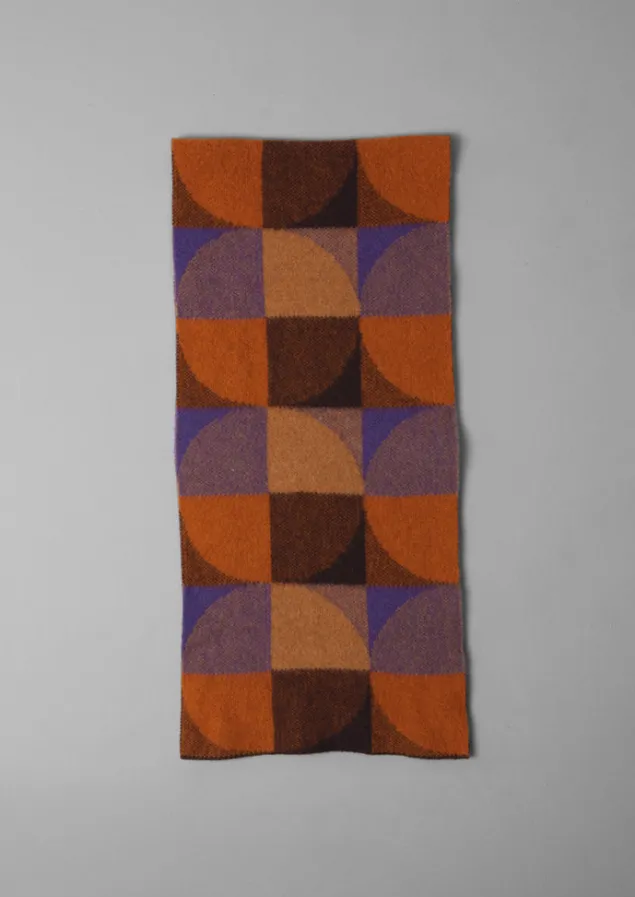 Hats, Scarves & Gloves-TOAST Colour Block Wool Scarf GingerMulti
