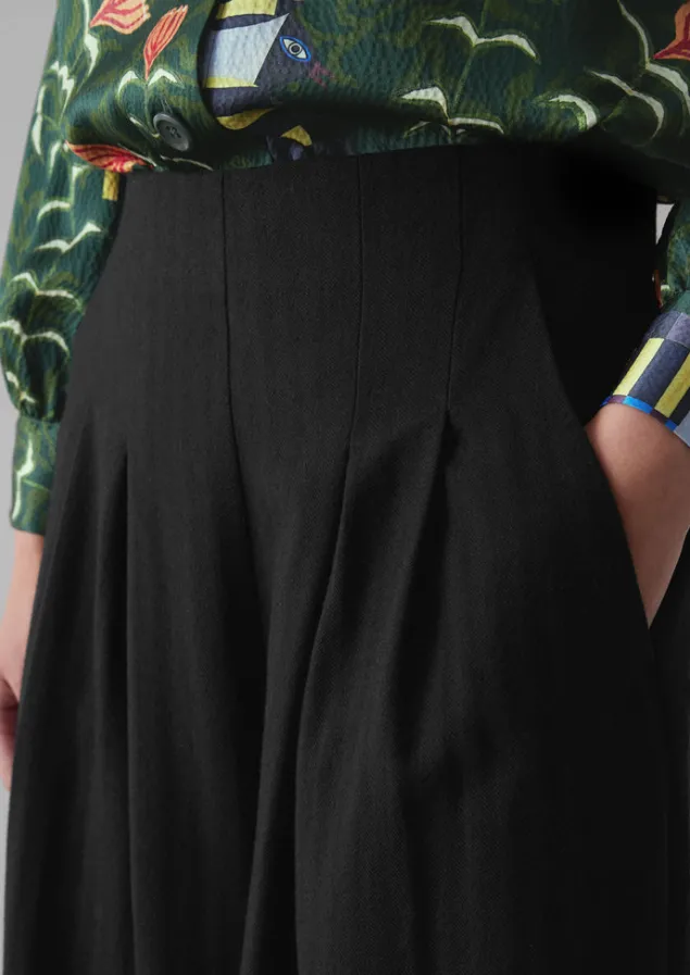 corinne_wool_cotton_herringbone_wide_leg_trousers_4.webp Trousers-TOAST Corinne Wool Cotton Herringbone Wide Leg Trousers Black