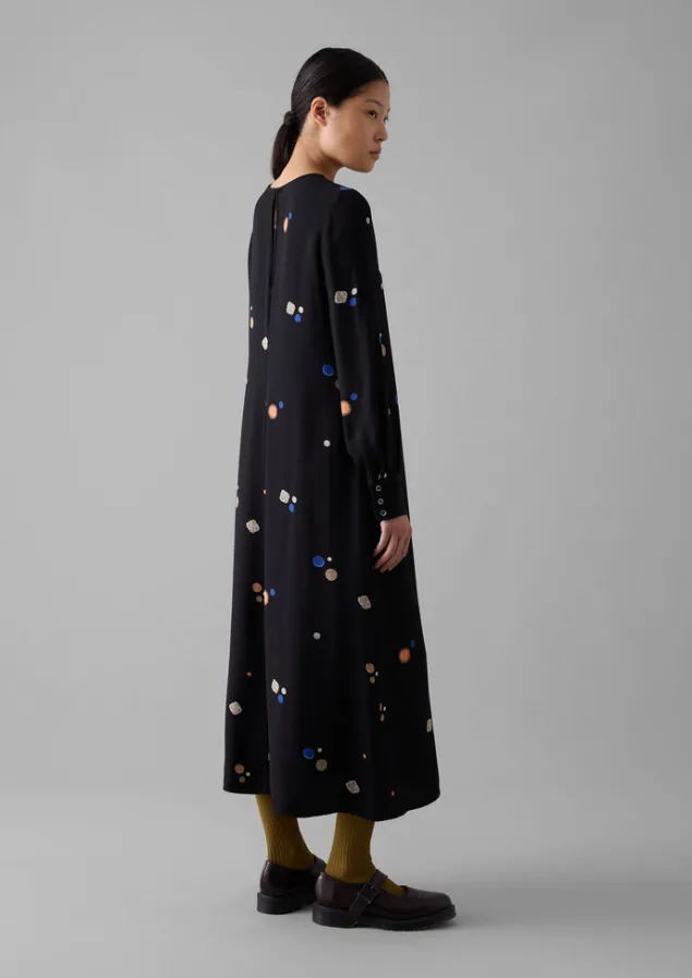 cosmic_dot_print_column_dress_4.webp Dresses-TOAST Cosmic Dot Print Column Dress Black