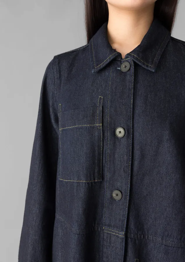 cotton_hemp_denim_dress_11.webp Denim | Workwear-TOAST Cotton Hemp Denim Dress Indigo