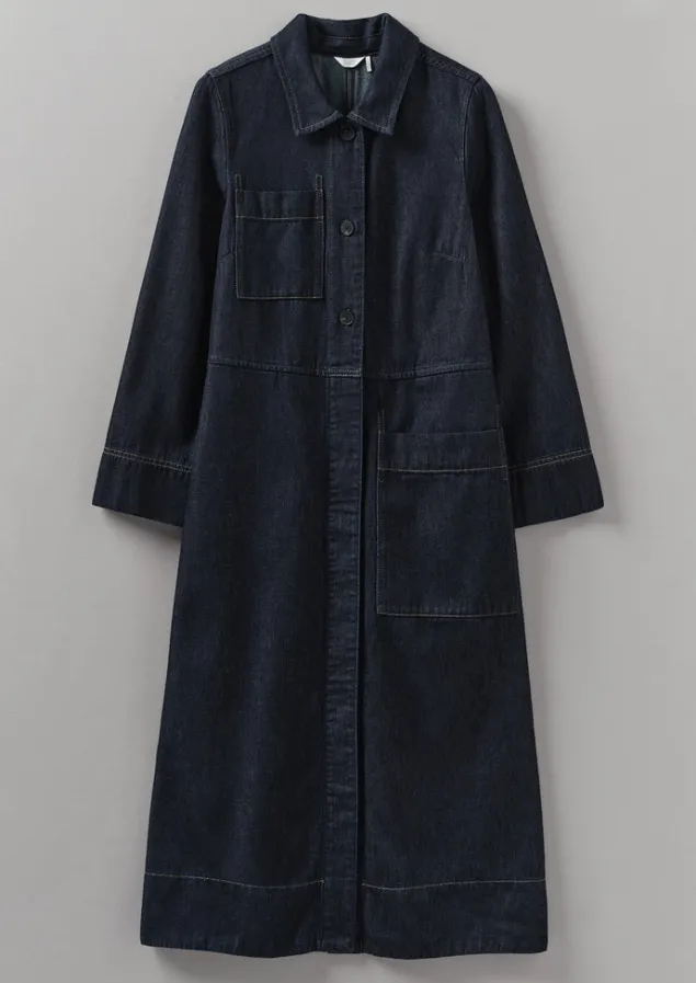 cotton_hemp_denim_dress_14.webp Denim | Workwear-TOAST Cotton Hemp Denim Dress Indigo