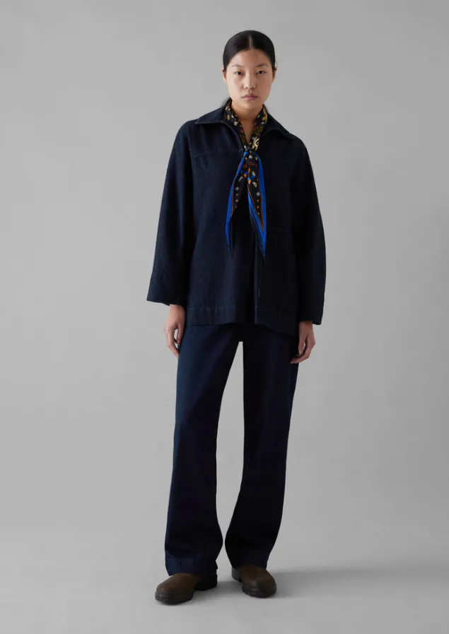 Denim | Tops & Tees-TOAST Cotton Hemp Denim Smock Indigo