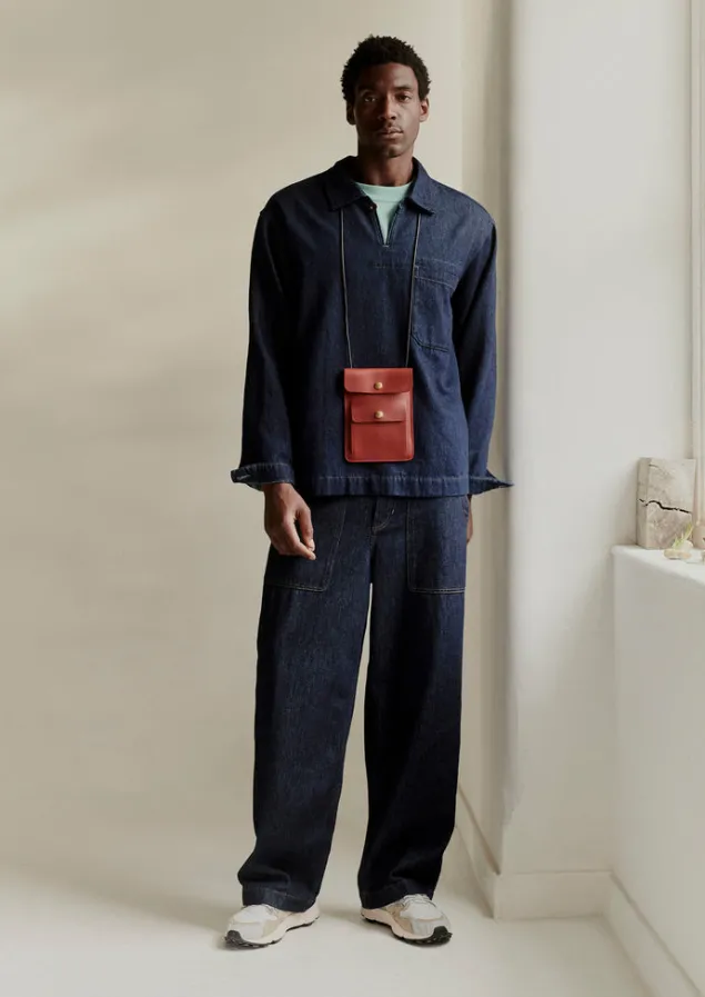Denim | Workwear-TOAST Cotton Hemp Denim Smock Shirt Indigo