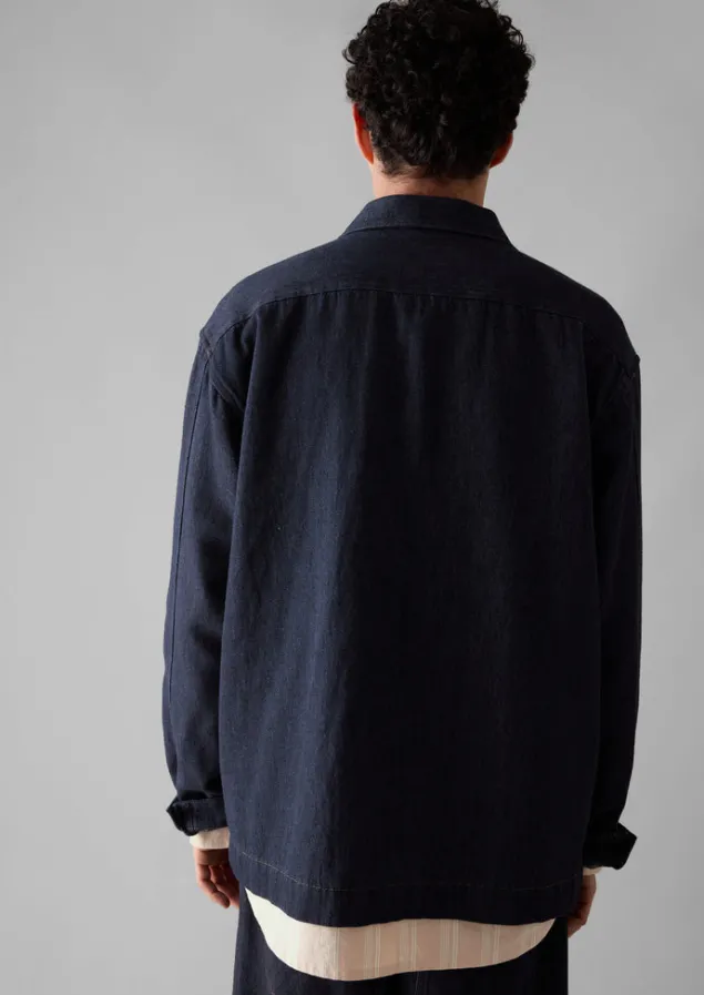 cotton_hemp_denim_smock_shirt_17.webp Denim | Workwear-TOAST Cotton Hemp Denim Smock Shirt Indigo