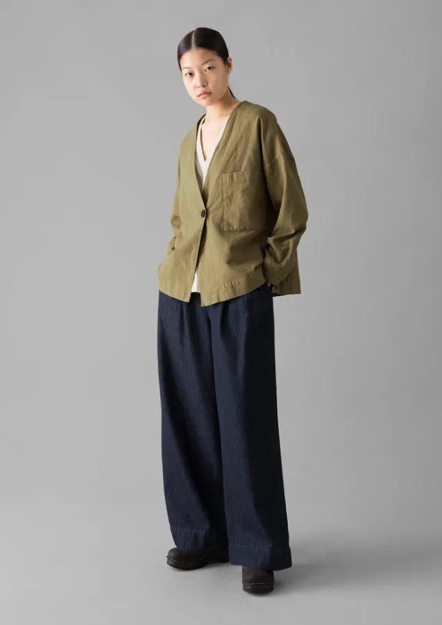 cotton_linen_wrap_jacket_5.webp Linen | Coats & Jackets-TOAST Cotton Linen Wrap Jacket GoldenSand