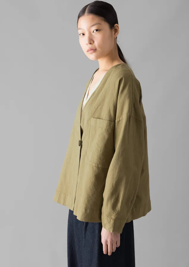 cotton_linen_wrap_jacket_6.webp Linen | Coats & Jackets-TOAST Cotton Linen Wrap Jacket GoldenSand