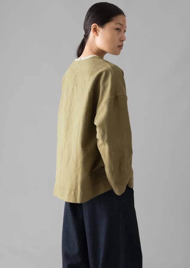 cotton_linen_wrap_jacket_7.webp Linen | Coats & Jackets-TOAST Cotton Linen Wrap Jacket GoldenSand