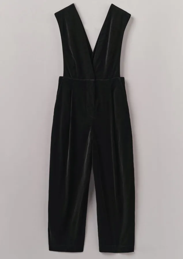 Velvet | Jumpsuits-TOAST Cotton Velvet Pinafore Jumpsuit BrownSlate