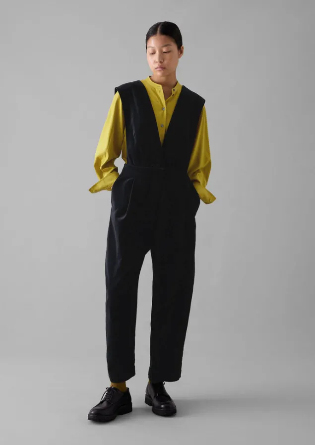 cotton_velvet_pinafore_jumpsuit_12.webp Velvet | Jumpsuits-TOAST Cotton Velvet Pinafore Jumpsuit BrownSlate