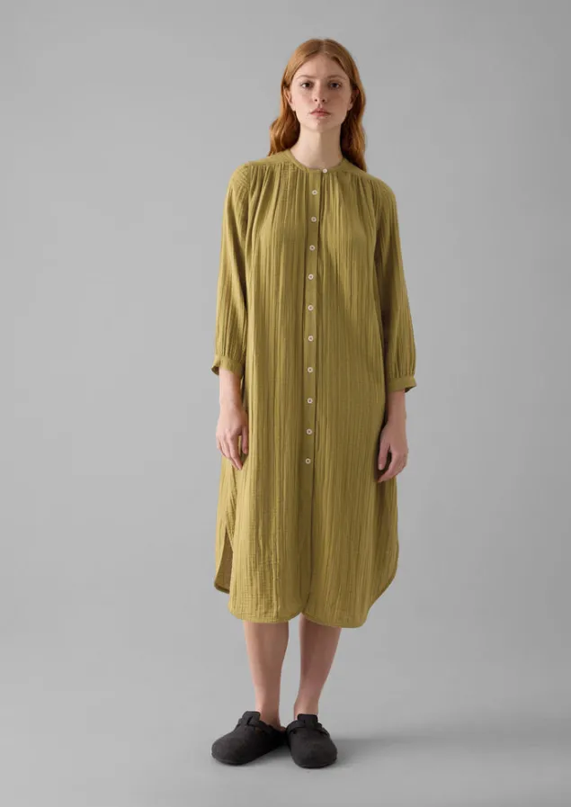 crinkle_cotton_kaftan_nightdress_11.webp Nightwear | Loungewear-TOAST Crinkle Cotton Kaftan Nightdress SoftOlive