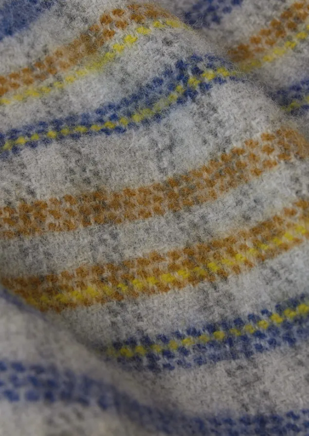 dashed_check_wool_blanket_3.webp Textiles | Blankets & Throws-TOAST Dashed Check Wool Blanket Multi