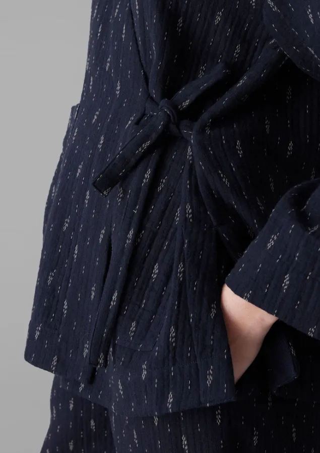 dobby_cotton_lounge_jacket_15.webp Loungewear | Coats & Jackets-TOAST Dobby Cotton Lounge Jacket IndigoBlue