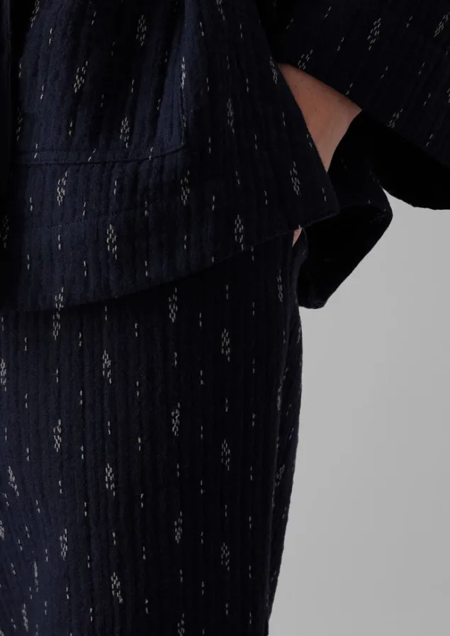 dobby_stitch_cotton_lounge_trousers_4.webp Loungewear | Trousers-TOAST Dobby Stitch Cotton Lounge Trousers IndigoBlue
